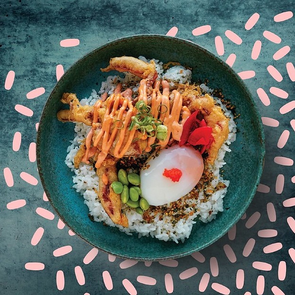 OMI food photography — tempura rice bowl