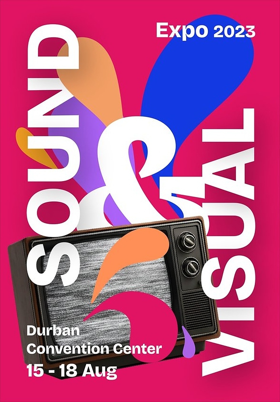 Sound and Visual Expo poster, vintage television